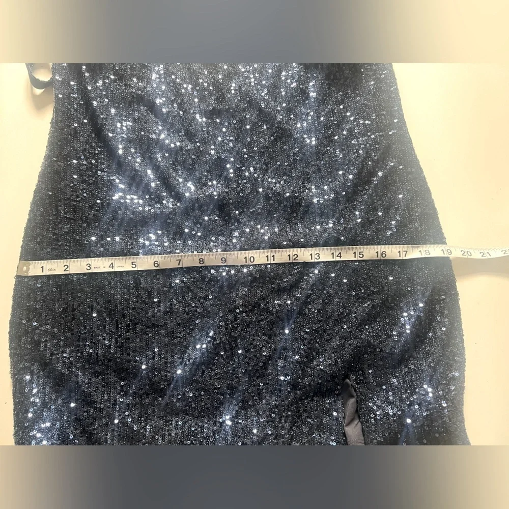 NWT Reformation Jimmy Dress Navy Sequin Size Medium